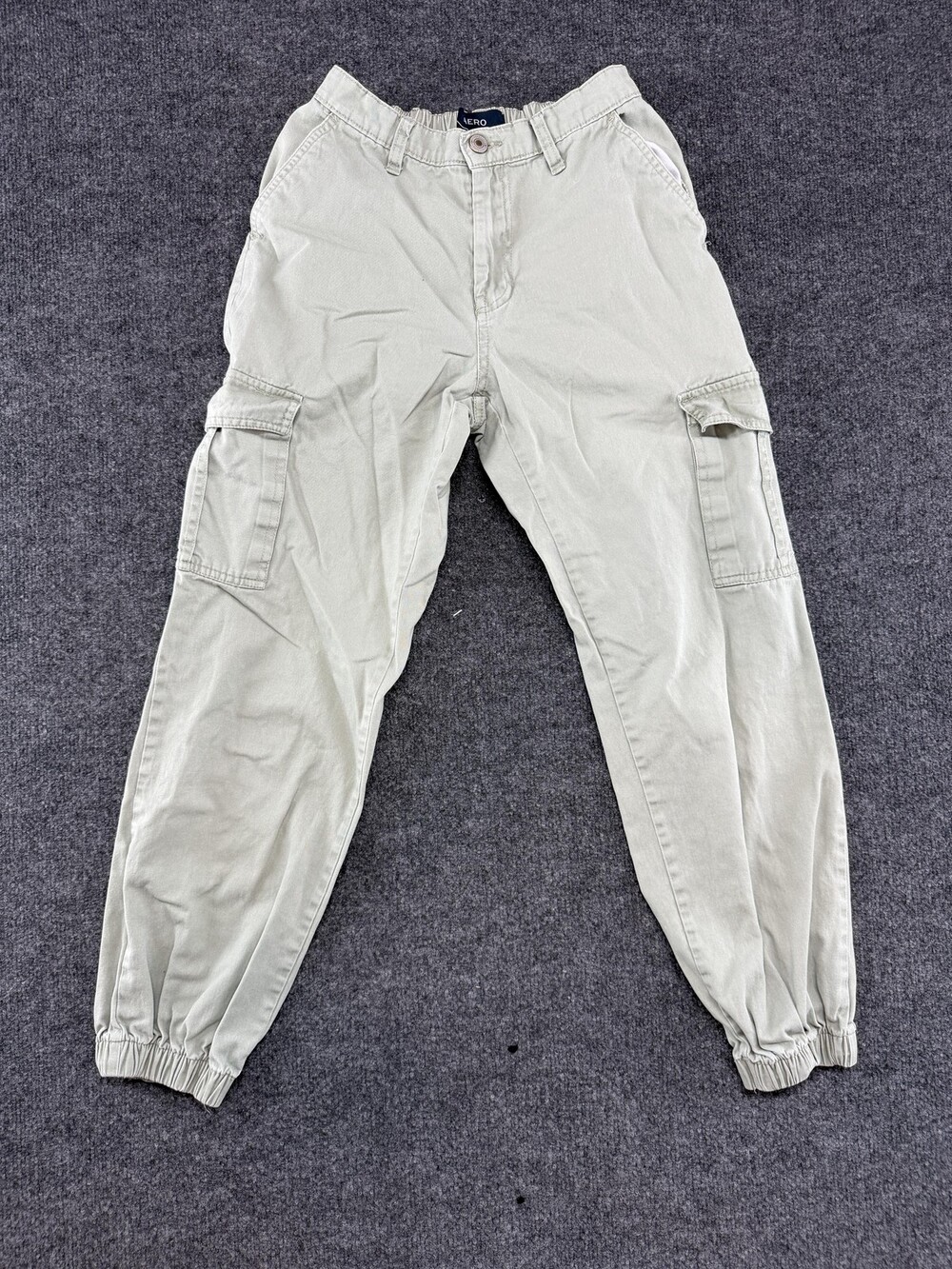 Aeropostale Pants Womens XS Green High Rise Baggy Cargo Jogger Twill Cuffed